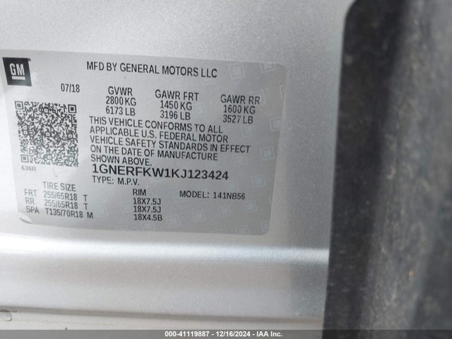 Chevrolet Traverse Ls 2019 1GNERFKW1KJ123424 Image 9