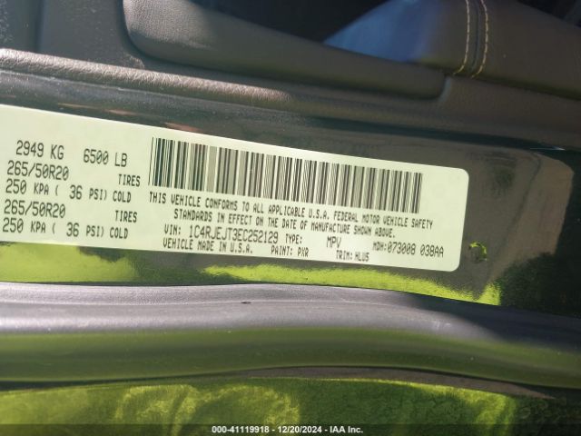 1C4RJEJT3EC252129 Jeep Grand Cherokee Summit
