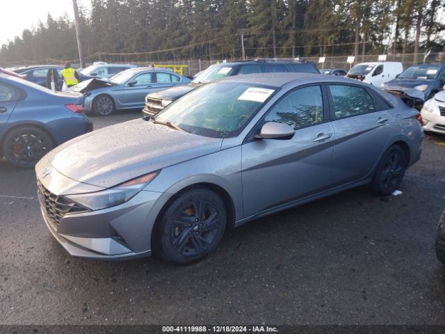 KMHLM4AJ5MU005379 Hyundai Elantra Hybrid Blue
