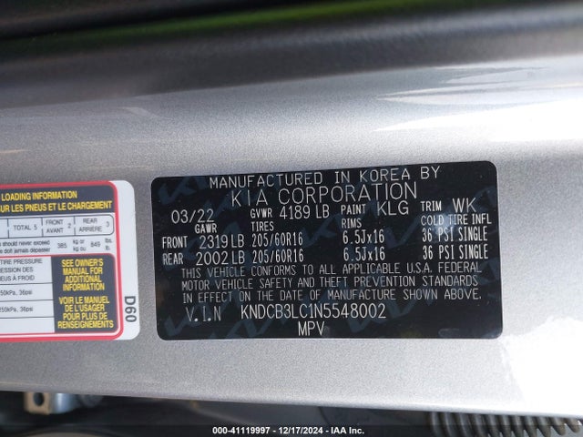 KIA Niro Lxs 2022 KNDCB3LC1N5548002 Image 9