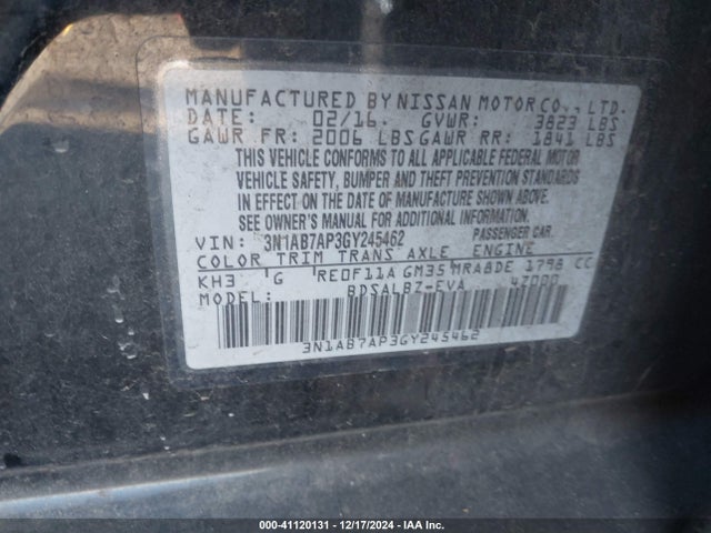 Nissan SENTRA S 2016 3N1AB7AP3GY245462 Image 9