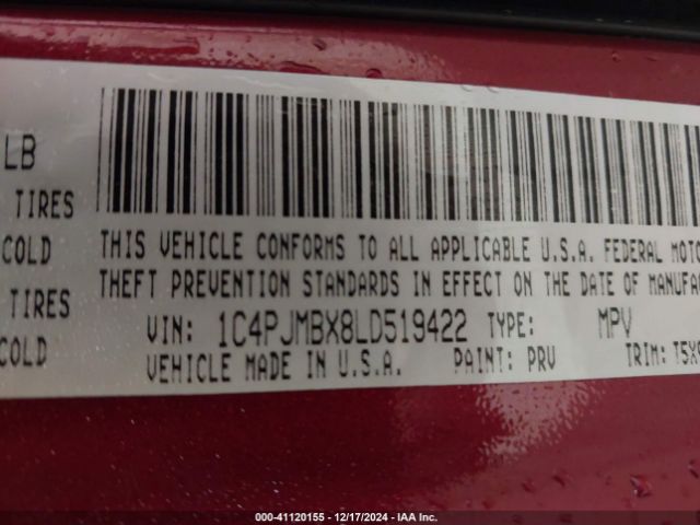 1C4PJMBX8LD519422 Jeep Cherokee Trailhawk 4x4
