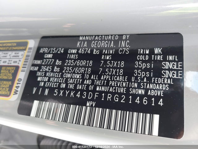 KIA Sportage Sx 2024 5XYK43DF1RG214614 Image 9