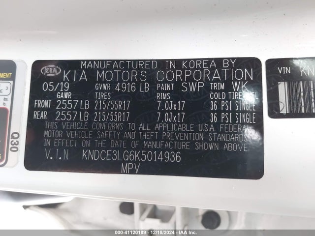 KIA Niro Ev Ex Premium 2019 KNDCE3LG6K5014936 Image 9
