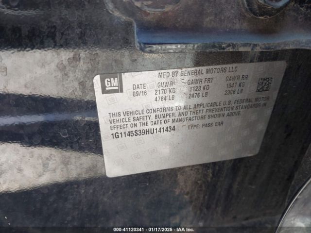 1G1145S39HU141434 Chevrolet IMPALA 2LZ