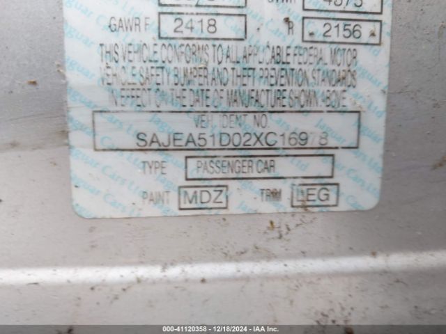 2002 JAGUAR X-TYPE SAJEA51D02XC16978 Photo 8