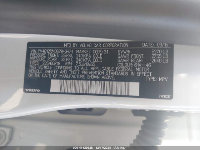 YV4612RM0G2843474 Volvo Xc60 T5 Platinum
