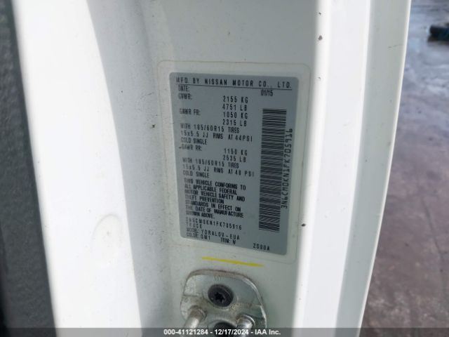 3N6CM0KN1FK705916 Nissan Nv200 S