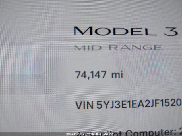 5YJ3E1EA2JF152077 Tesla Model 3 Long Range/mid Range