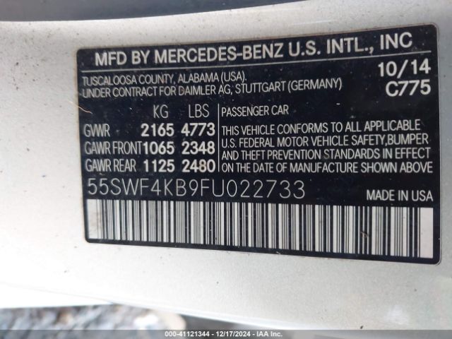 55SWF4KB9FU022733 Mercedes-Benz C 300 4matic/luxury 4matic/sport 4matic