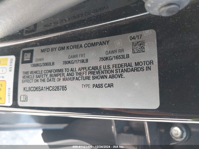 Chevrolet Spark 1lt Cvt 2017 KL8CD6SA1HC828765 Image 9