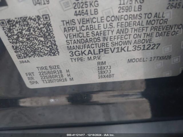 3GKALPEV1KL351227 GMC Terrain Slt