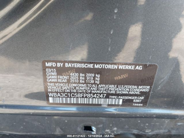 WBA3C1C58FP854247 BMW 328I