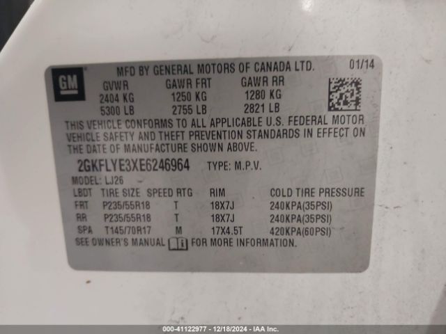 2GKFLYE3XE6246964 GMC Terrain Slt-2