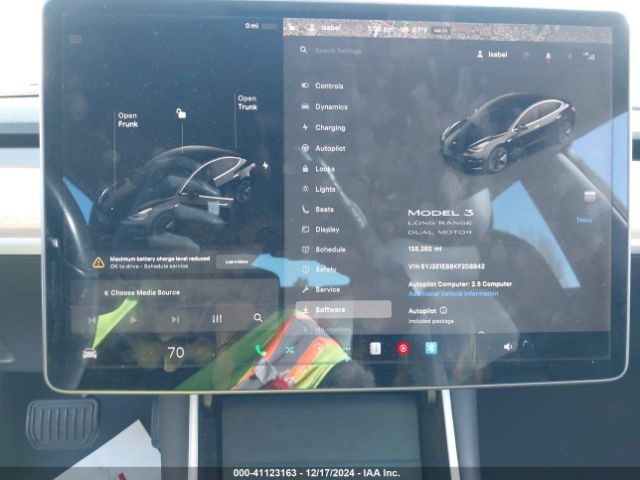 5YJ3E1EB8KF208842 Tesla Model 3 Long Range/performance