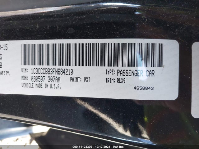 Chrysler 200 S 2015 1C3CCCBB3FN684210 Image 9