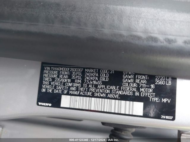 YV440MDD0F2600307 Volvo Xc60 T5 Drive-e Platinum