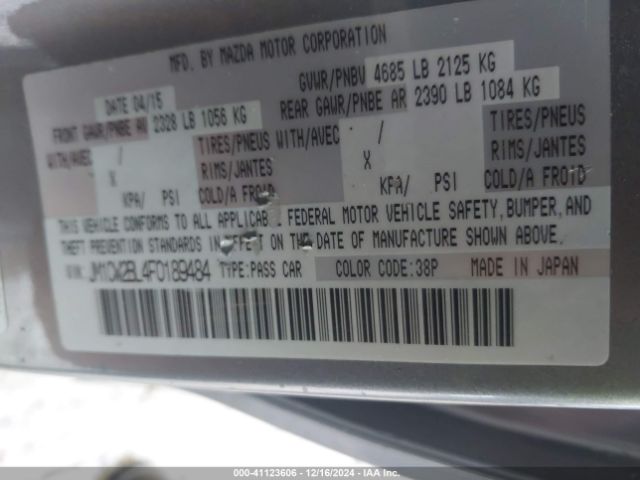 JM1CW2BL4F0189484 Mazda Mazda5 Sport