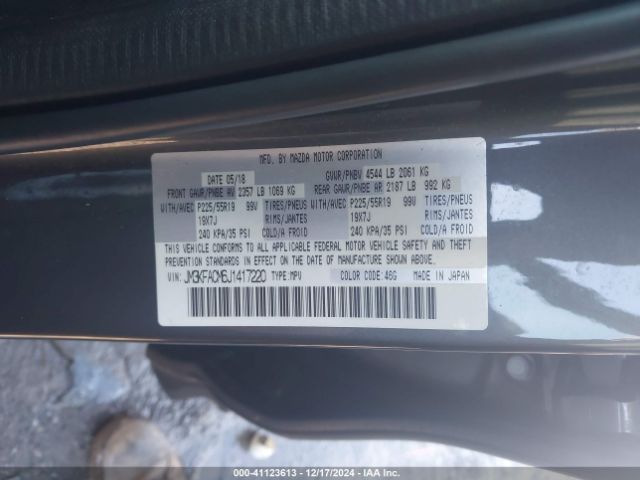 JM3KFACM6J1417220 Mazda Cx-5 Touring