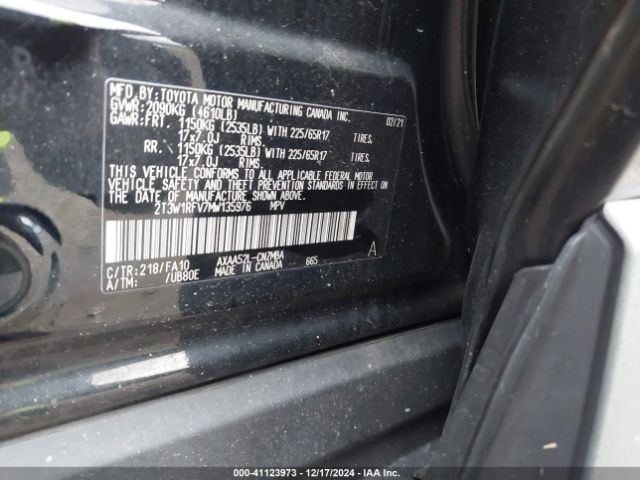 Toyota Rav4 Xle 2021 2T3W1RFV7MW135976 Image 9