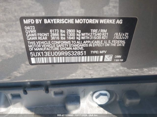 5UX13EU09R9S32851 BMW X5 Sdrive40i