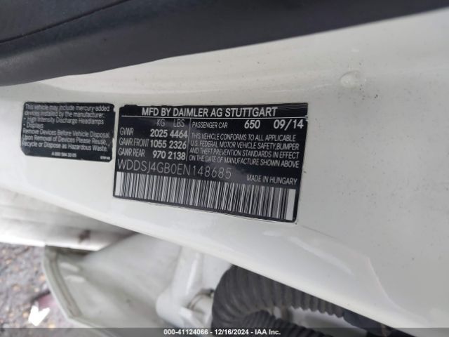 WDDSJ4GB0EN148685 Mercedes-Benz CLA 250 4MATIC