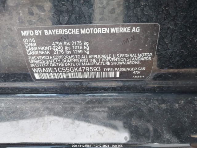 2016 BMW 330E WBA8E1C55GK479593 Photo 8