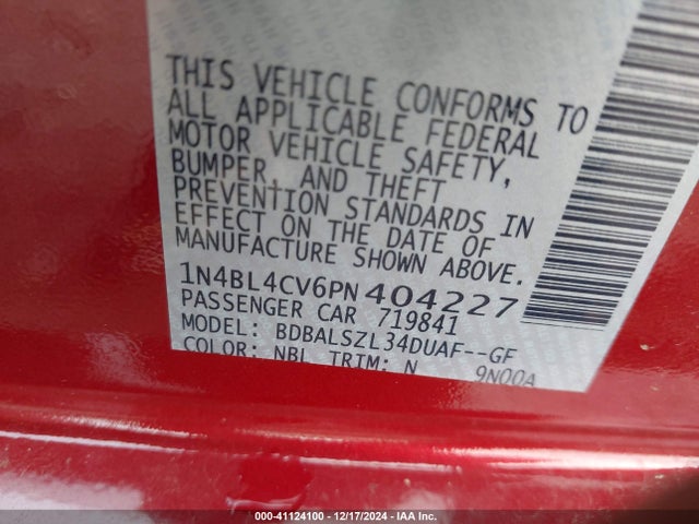 Nissan Altima Sr Fwd 2023 1N4BL4CV6PN404227 Image 9