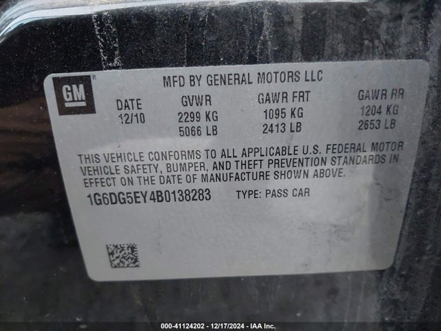 2011 CADILLAC CTS 1G6DG5EY4B0138283 Photo 8
