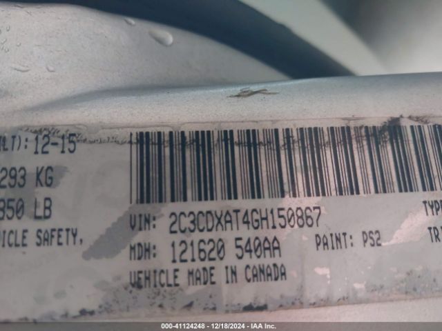 2C3CDXAT4GH150867 Dodge Charger Police
