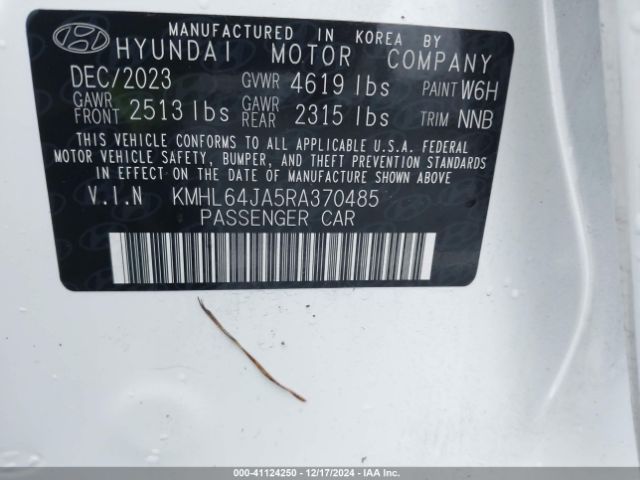 KMHL64JA5RA370485 Hyundai SONATA SEL