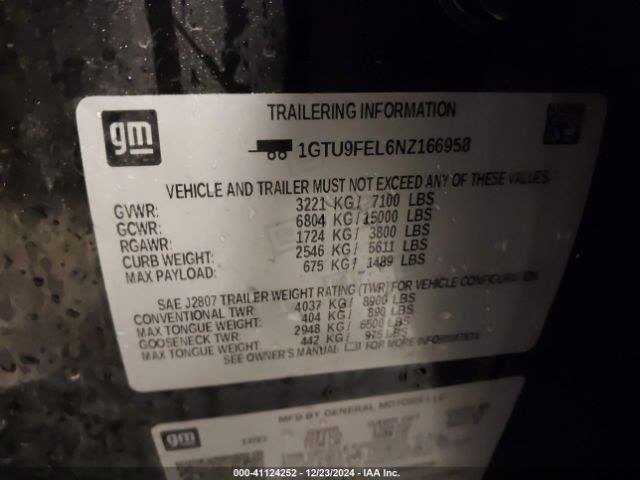 1GTU9FEL6NZ166958 GMC Sierra 1500 Limited 4wd  Short Box Denali