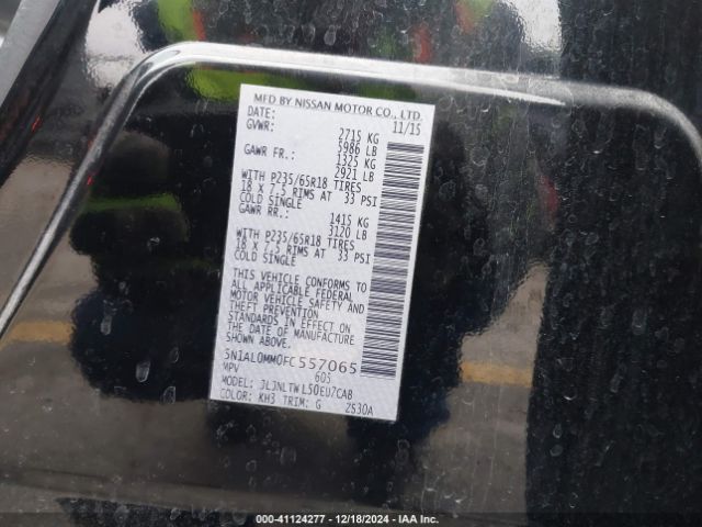 5N1AL0MM0FC557065 Infiniti QX60