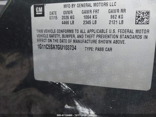 1G11C5SA7GU103734 Chevrolet Malibu Limited Lt