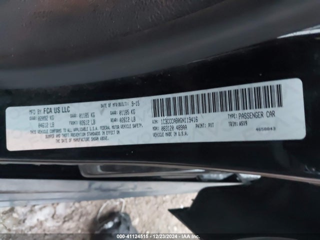 Chrysler 200 Limited 2016 1C3CCCAB0GN119416 Image 9