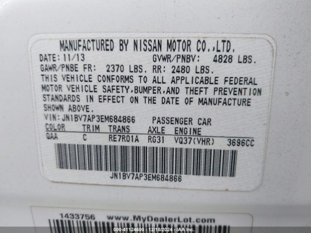 JN1BV7AP3EM684866 Infiniti Q50 Premium