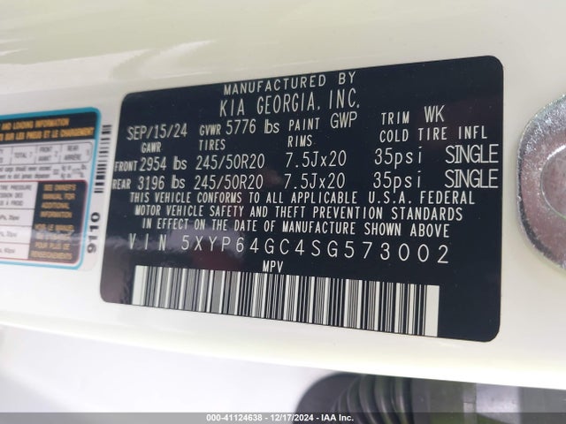 KIA Telluride S 2025 5XYP64GC4SG573002 Image 9