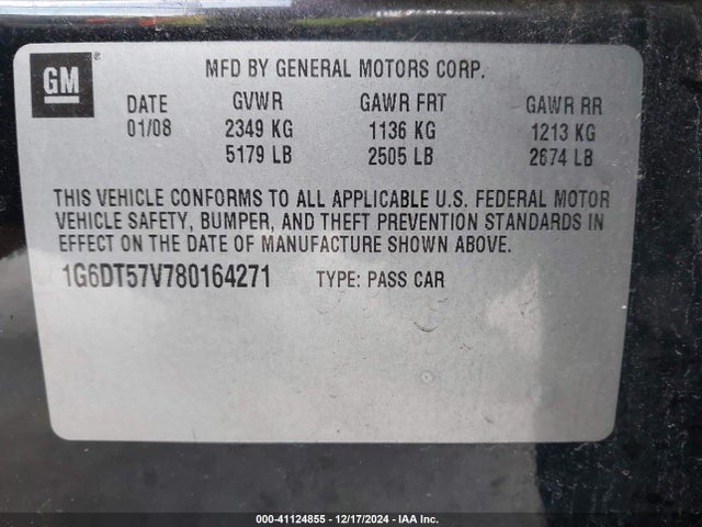 2008 CADILLAC CTS 1G6DT57V780164271 Photo 8