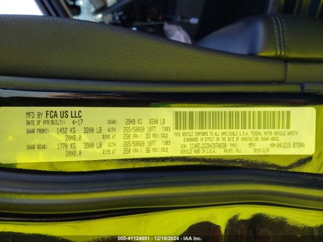 1C4RDJDG9HC870638 Dodge Durango Gt Awd