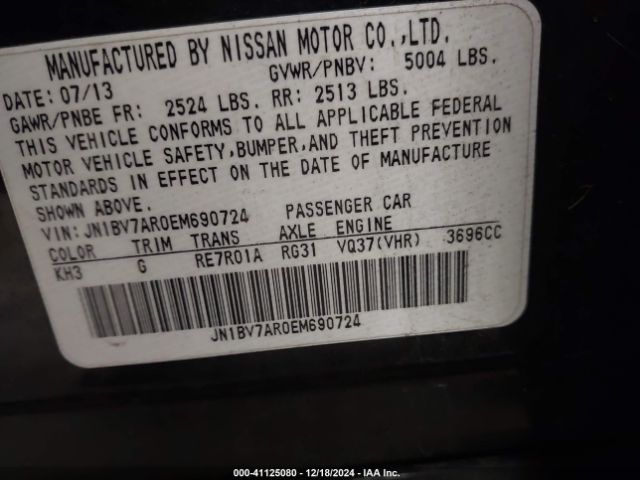 JN1BV7AR0EM690724 Infiniti Q50 Premium