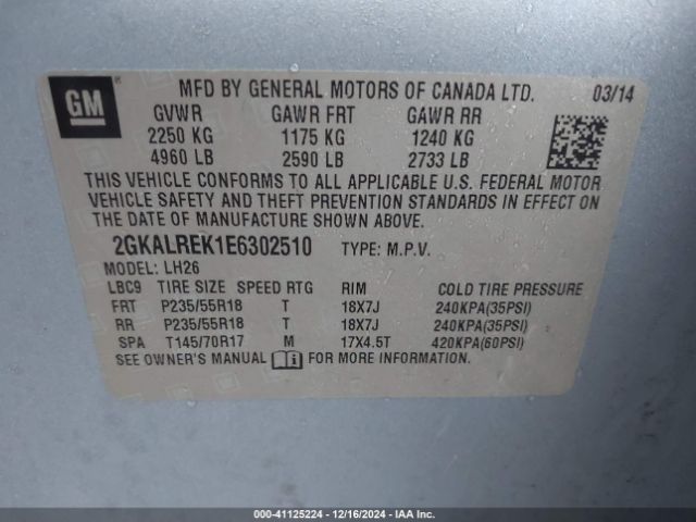 2GKALREK1E6302510 GMC Terrain Sle-2
