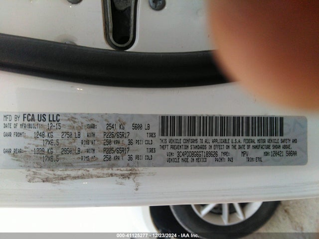 Dodge Journey Sxt 2016 3C4PDDBG6GT189626 Image 9