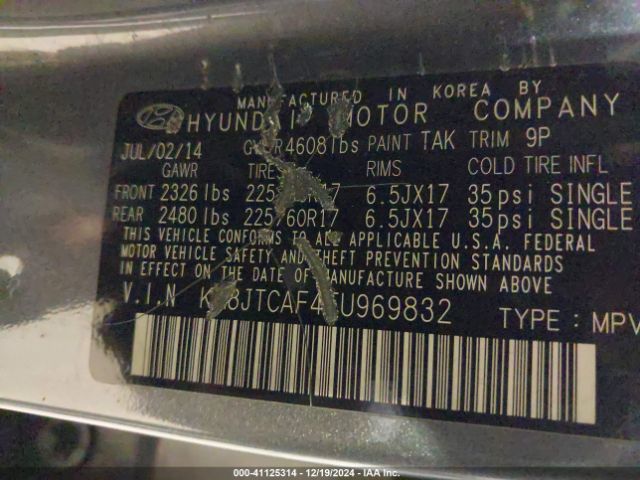 KM8JTCAF4FU969832 Hyundai TUCSON GLS