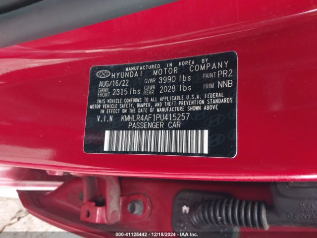 KMHLR4AF1PU415257 Hyundai Elantra N Line