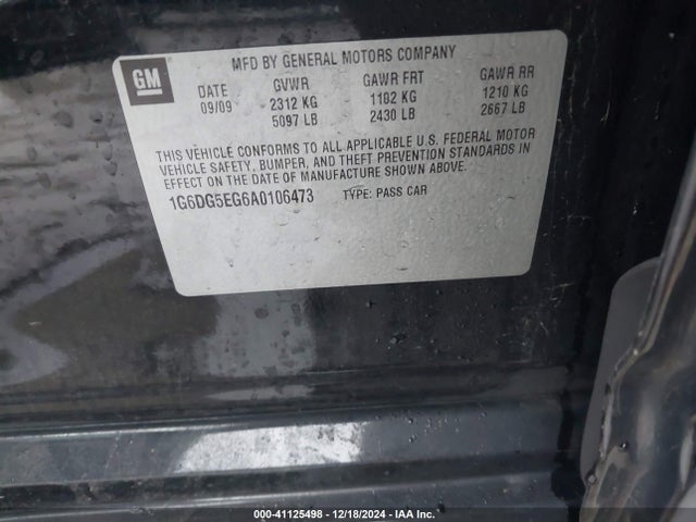 2010 CADILLAC CTS 1G6DG5EG6A0106473 Photo 8