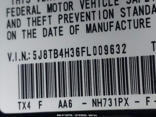 5J8TB4H36FL009632 Acura RDX