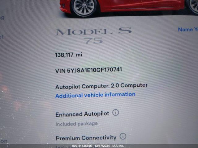 5YJSA1E10GF170741 Tesla Model S 60/70/75/85