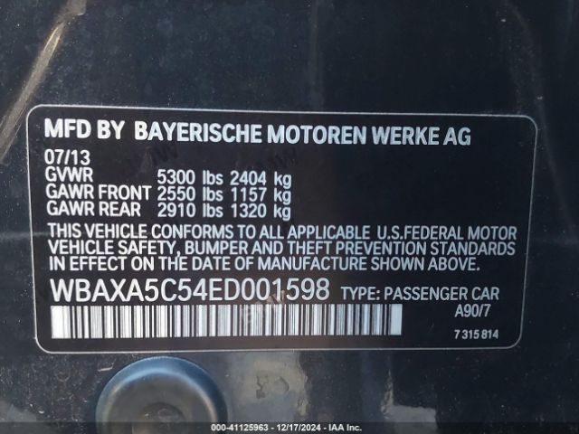 WBAXA5C54ED001598 BMW 535d