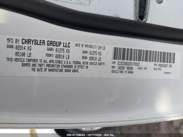 Dodge Charger Se 2014 2C3CDXBG3EH170333 Image 9