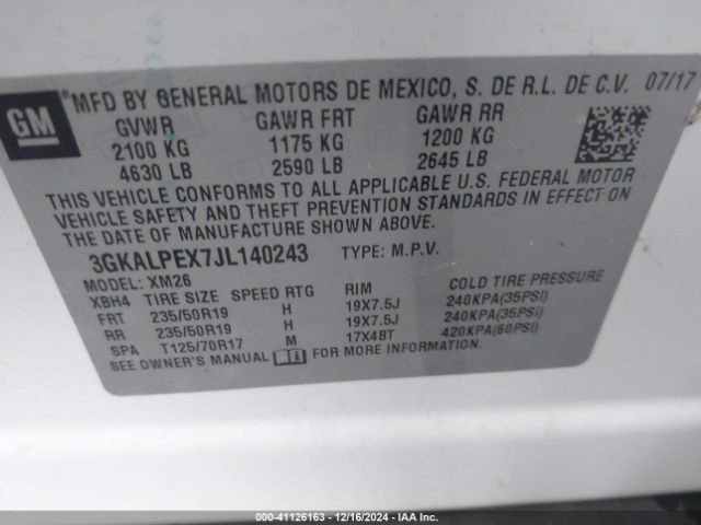 3GKALPEX7JL140243 GMC Terrain Slt